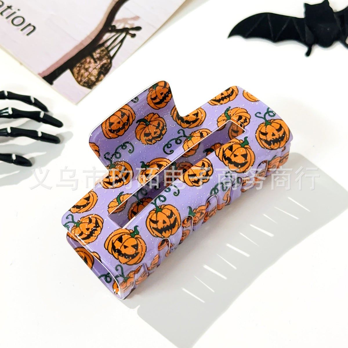 Wholesale  Skull Bat Ghost Square Grab Clip